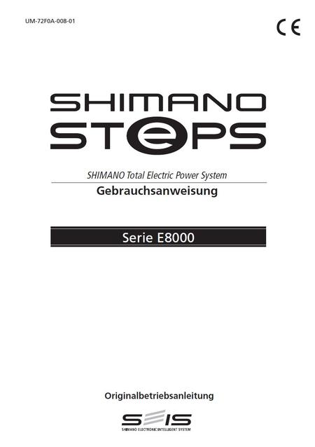 SHIMANO STEPS E8000 Gebrauchsanweisung