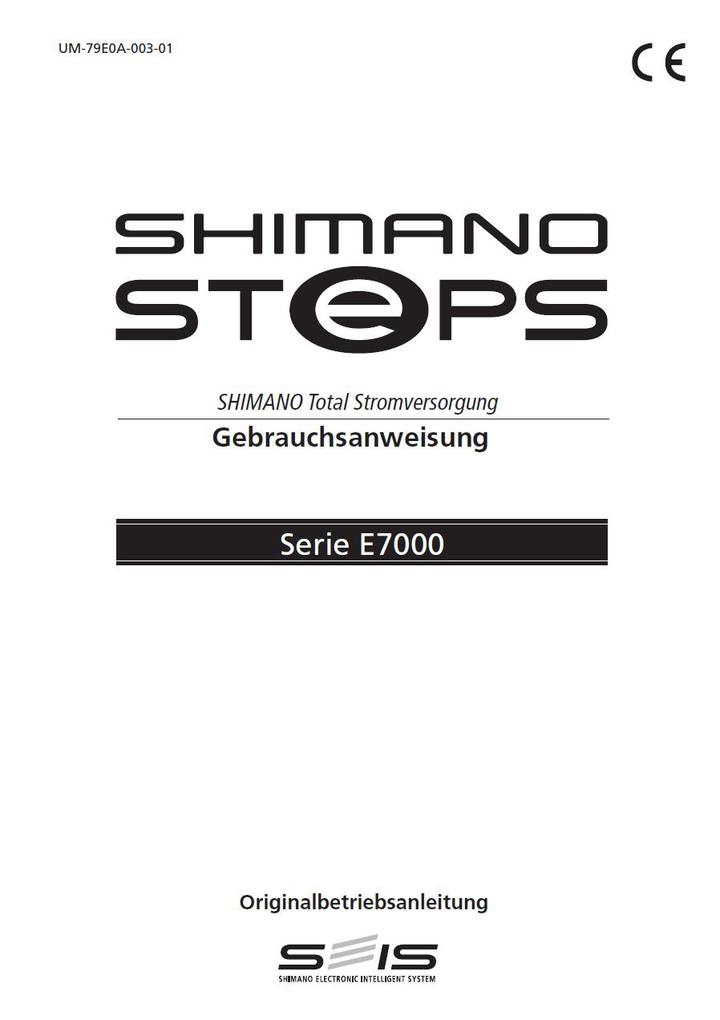 SHIMANO STEPS E7000 Gebrauchsanweisung