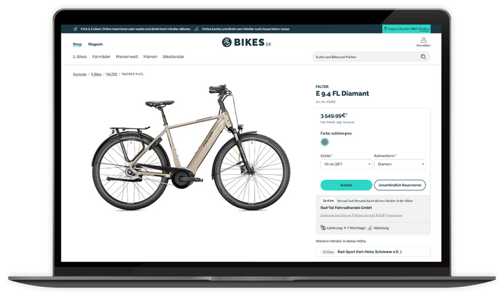 Finden Sie Ihr Traumbike auf Bikes.de - egal ob Fahrrad oder E-Bike - onlive kaufen